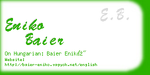 eniko baier business card